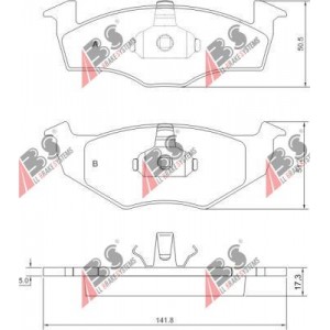 6N0698151C Εμπρόσθια Τακάκια ABS 36969