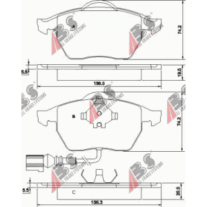 37133 Πίσω τακάκια ABS 8N0698151A