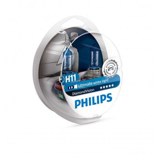 Λάμπες PHILIPS H11 12V 55W Diamond Vision 5000k 2τμχ PHILIPS 12362DVS2