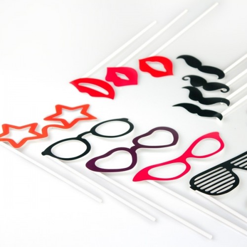 Αξεσουάρ για αστείες φωτογραφίες (πακέτο με 17)