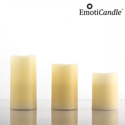 Κεριά  LED με αισθητήρα κίνησης φτιαγμένα απο πραγματικό κερί με άρωμα βανίλιας EMOTICANDLE (ΠΑΚΕΤΟ ΜΕ 3)