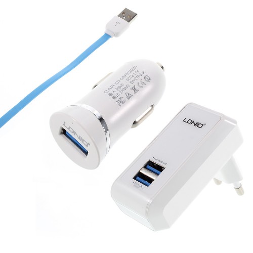 LDNIO Deluxe KIT φόρτισης για iPhone 5-6 3in1 5V 2.1A