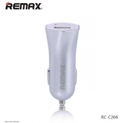 Remax RCC204 Silver διπλός φορτιστής αυτοκινήτου 12V/24V 2.4A/1Α