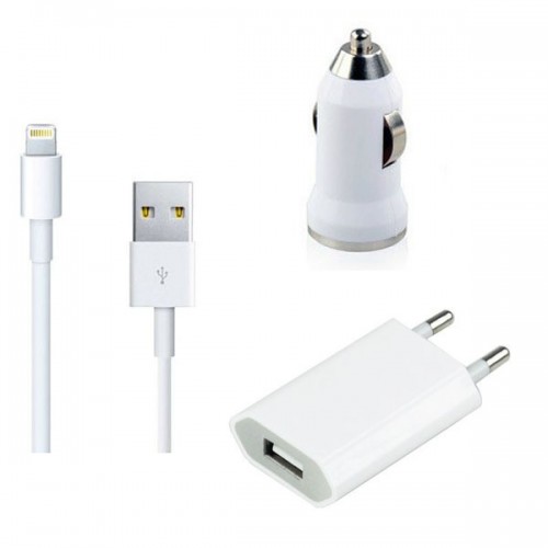 3 In 1 - πλήρες σετ φορτισης iPhone 5/6/7 (Lightning) Dt travel