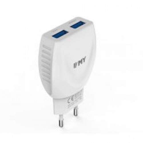 EMY MY-221 5V 2.4A διπλός ταχυφορτιστής 220V 