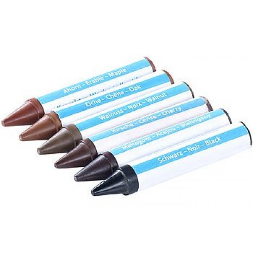 6 AGT Διορθωτικά στυλό γρατζουνιών  για δάπεδα και ξύλινες επιφάνειες με βάση το κερί