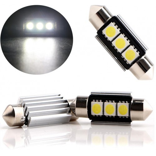 Excellent C5W SV8.5 3SMD 39MM 5050 Canbus -Warm White (ζεύγος)