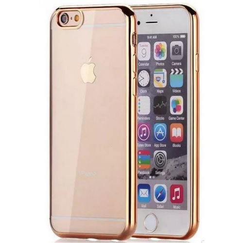OEM Προστατευτική θήκη σιλικόνης για iPhone 6/6S Gold Ultra Thin 0.33mm
