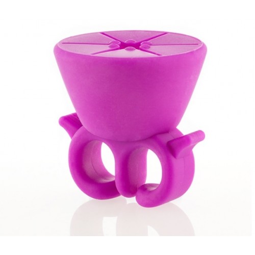 Δακτυλίδι-Βάση Στήριξης για βερνίκι νυχιών (μωβ) Home Nail Salon-Holder Ring