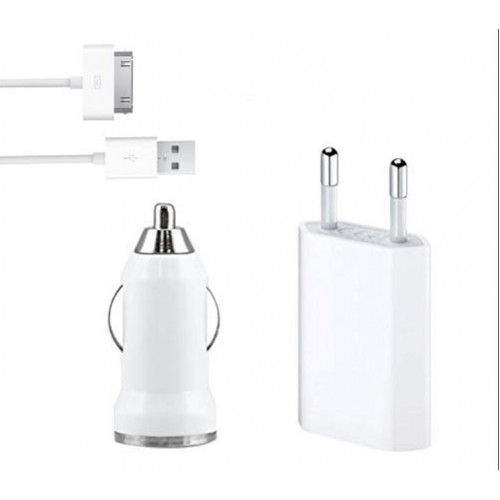 3 In 1 - πλήρες σετ φορτισης iPhone 3/4 (Lightning) Dt travel