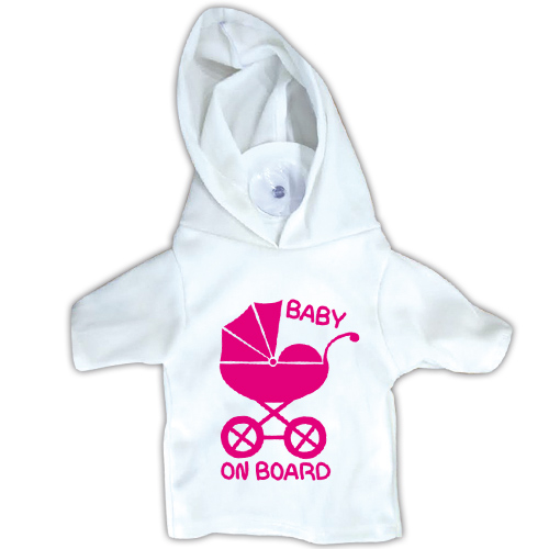 19323 Μπλουζάκι σήμα Ν με βεντούζα-Baby On Board 17Χ15cm