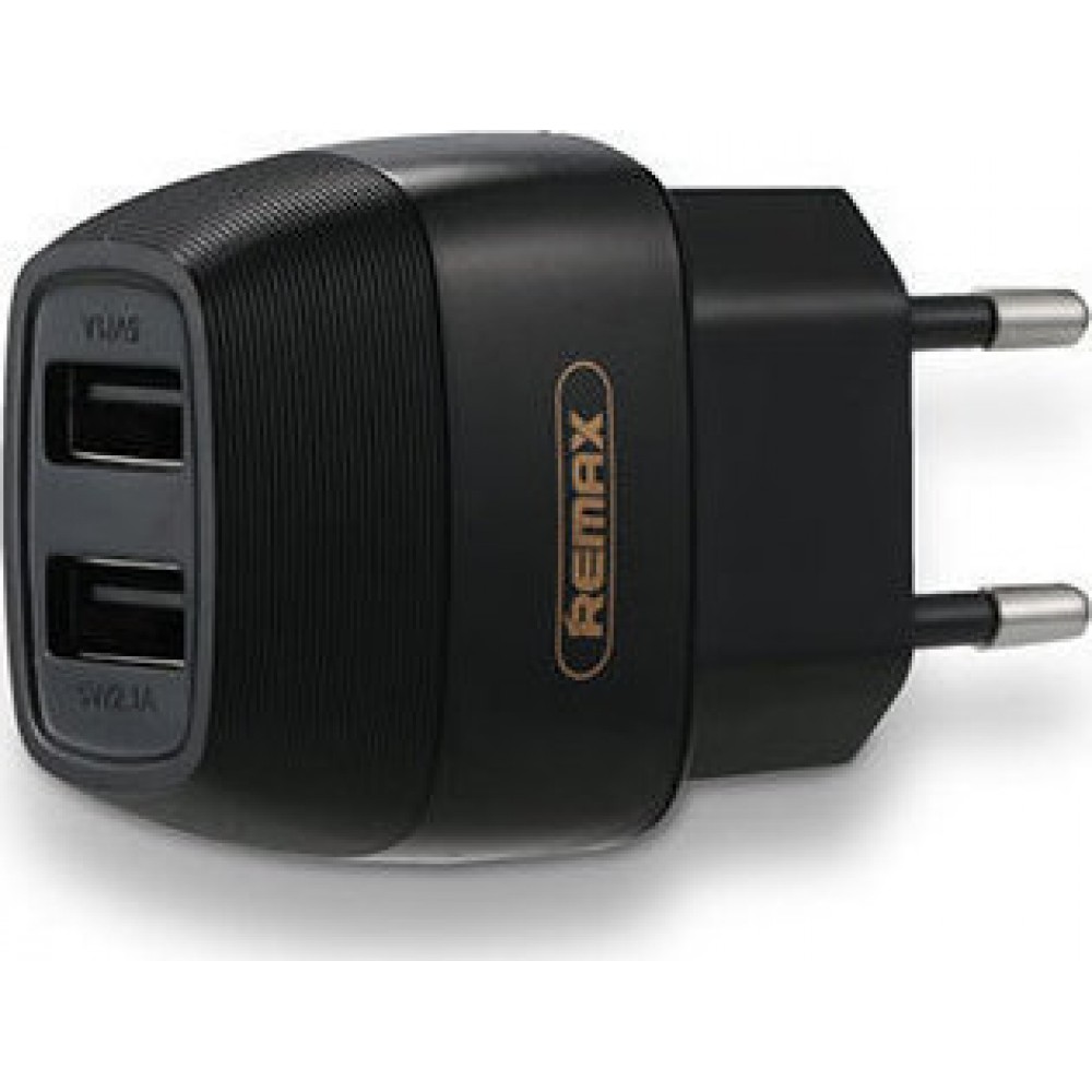 Eπιτοίχιος διπλός φορτιστής Remax Flinc RP-U29 5V/2.1A 2 x USB Μαύρος