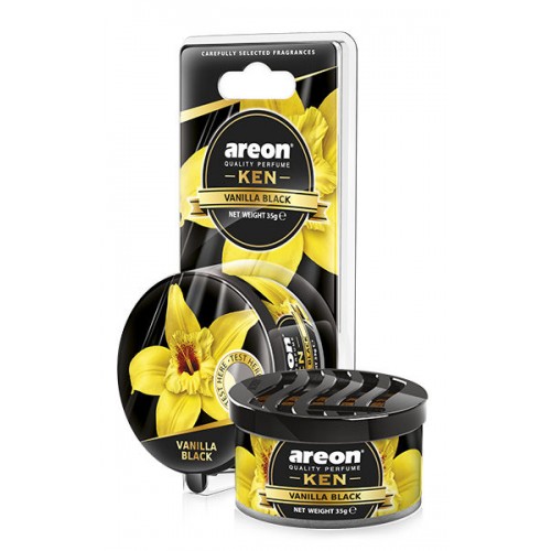 Areon KEN Vanilla Black Αρωμα αυτοκινήτου κονσέρβα AKB16 35g