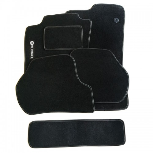 OEM Πατάκια μοκέτα Galaxy Gold Golf VII 2012- με κεντημένο σήμα Volkswagen (σετ 5 τεμαχίων)