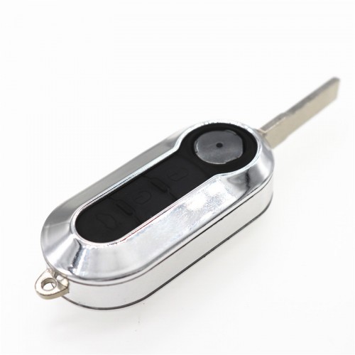 Πτυσσόμενο κλειδί 3 κούμπο για Fiat 500,Bravo,Punto,Panda (Ασημί)