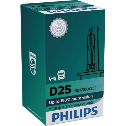 Λαμπα PHILIPS D2S Xenon 85V 35W X-TREME VISION GEN2 150% Περισσότερο φως μέχρι και 4800K