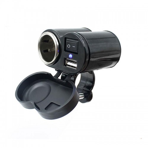 ΟΕΜ Αδιάβροχος φορτιστής usb και αναπτήρας μοτοσυκλέτας 41593