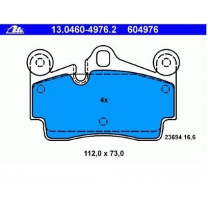 7L6698451B Γνήσια Τακάκια ΑΤΕ Πίσω 13046049762 Q7,Cayene,Touareg