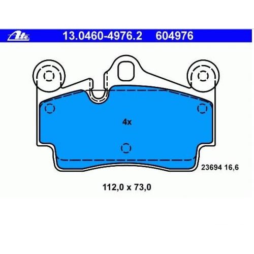 7L6698451B Γνήσια Τακάκια ΑΤΕ Πίσω 13046049762 Q7,Cayene,Touareg