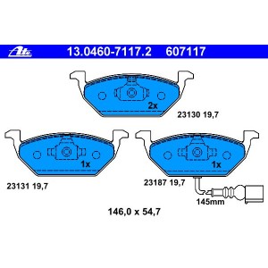 Γνήσια Τακάκια ΑΤΕ 1J0698151J Για Golf IV,Polo 9N,Seat Leon