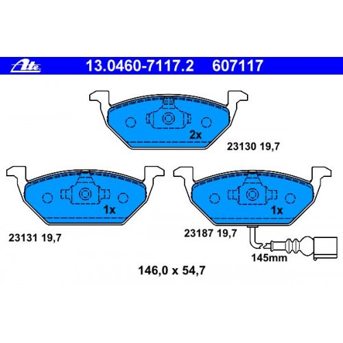 Γνήσια Τακάκια ΑΤΕ 1J0698151J Για Golf IV,Polo 9N,Seat Leon