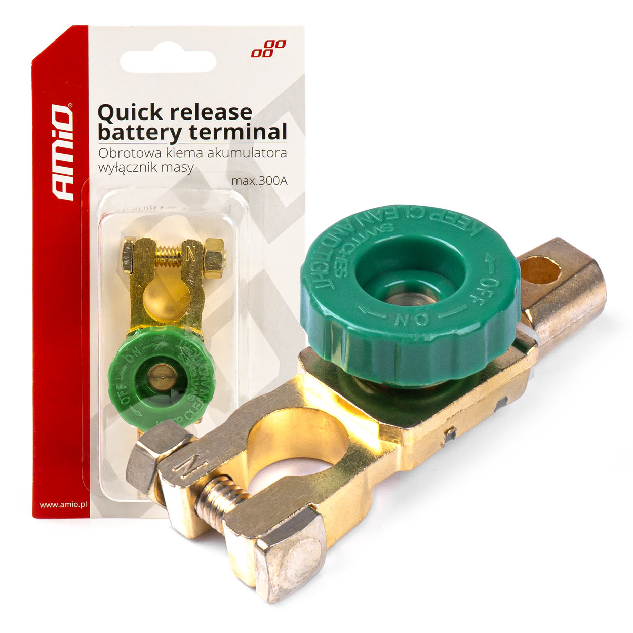 Πόλος Μπαταρίας Quick Release – Αρνητικός Πόλος 12/24V 125A/500A (AMiO 03022)