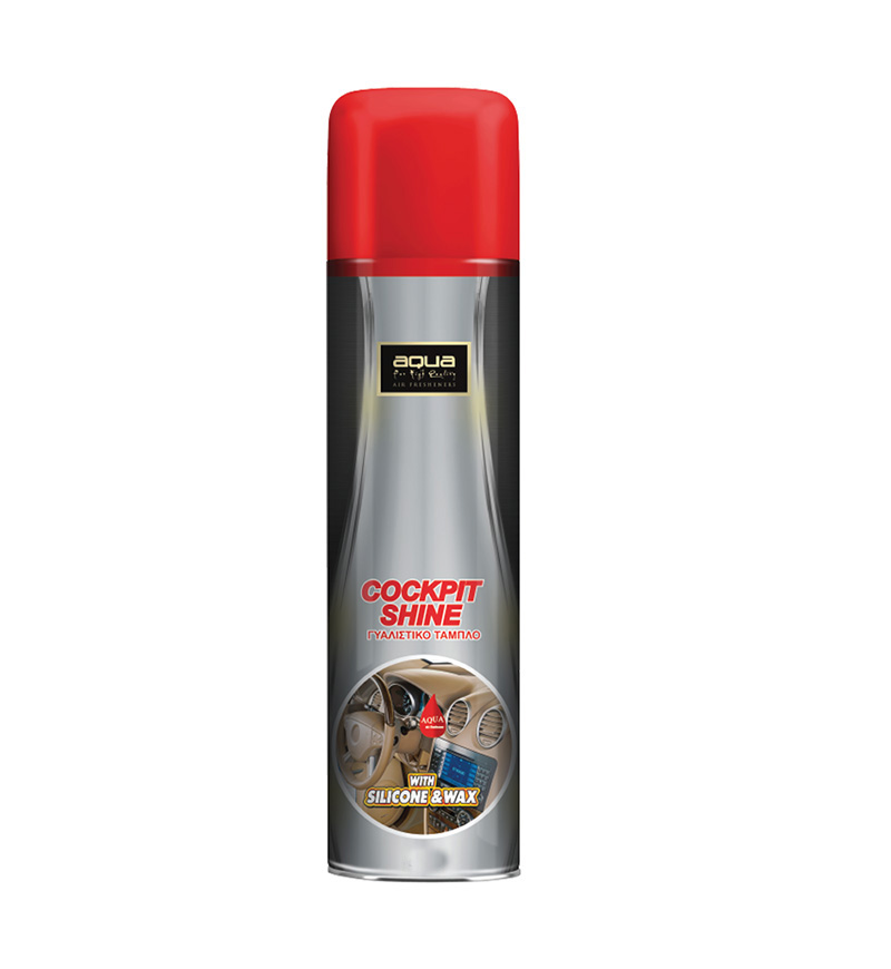 Aqua Cockpit Shine 750ml Γυαλιστικό Ταμπλό &amp; Εσωτερικών Πλαστικών - Άρωμα Τσιχλόφουσκα