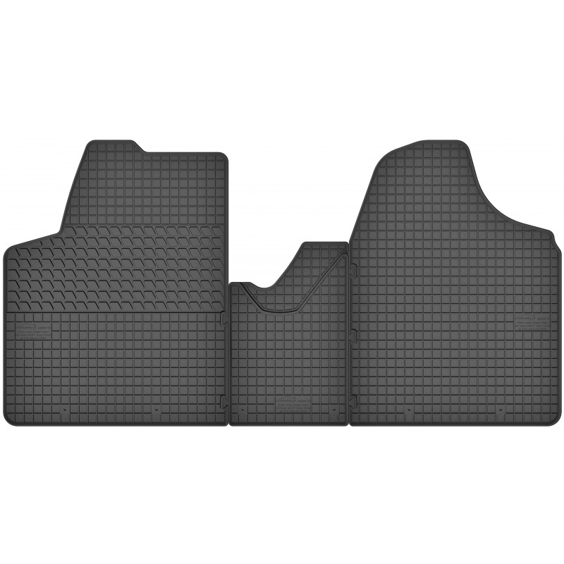 Λαστιχένια Πατάκια 3 Τεμαχίων για Fiat Scudo II Citroen Jumpy II Peugeot Expert (2006-2016) Toyota ProAce I με Στόπερς