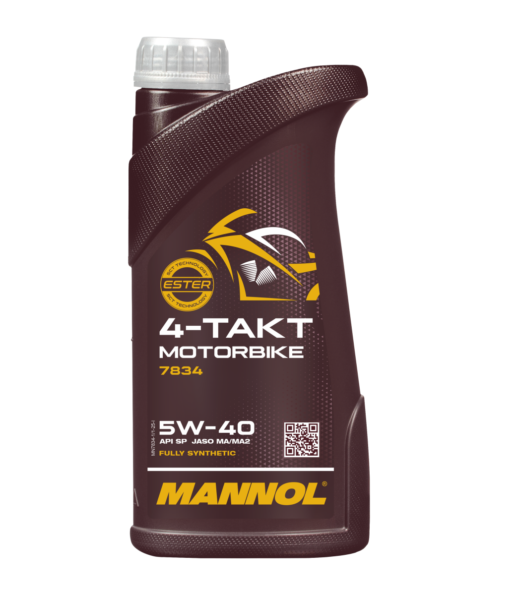 MANNOL 7834 4-Takt Motorbike 5W-40 1L - Συνθετικό Λάδι Μοτοσυκλέτας με Εστέρες (Ester Technology)