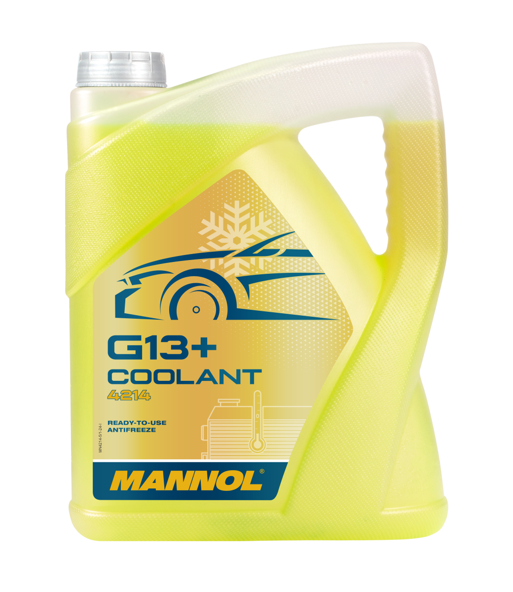 MANNOL Antifreeze AG13+ Advanced 5L - Έτοιμο Παραφλού G13+ (Κίτρινο) -40°C