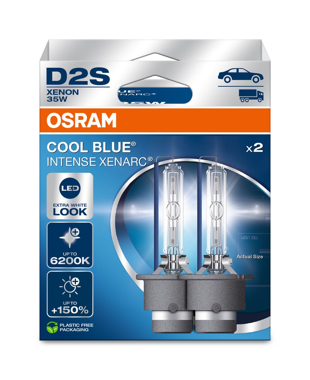 OSRAM D2S Xenarc Cool Blue Intense NextGen 6200K (+150%) - 66240CBN-2HB (Σετ 2 Τεμαχίων)